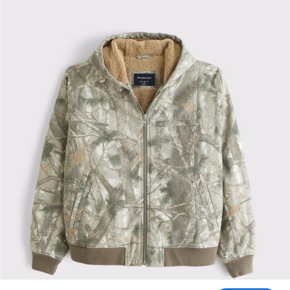Abercrombie zip up camo hoodie
